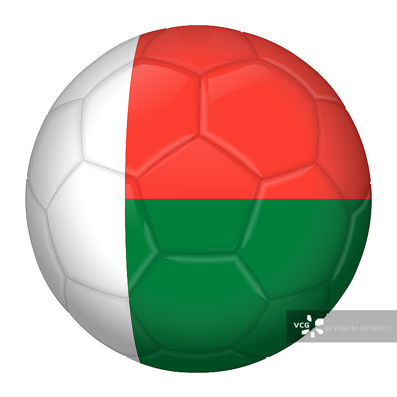 带有马达加斯加国旗的足球锦标赛图标图片素材