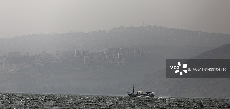 加利利海上的船图片素材
