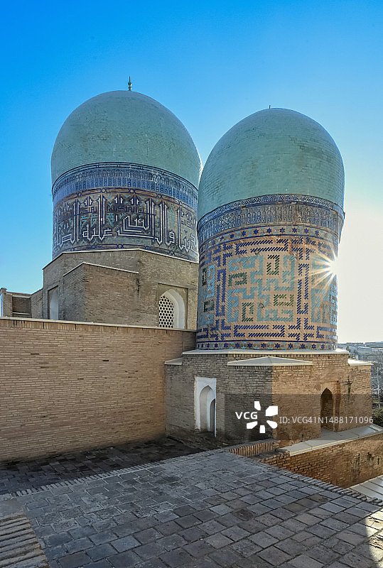 乌兹别克斯坦撒马尔罕的夏伊辛达陵墓图片素材