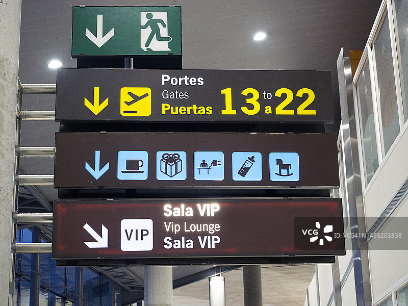 机场信息板特写图片素材