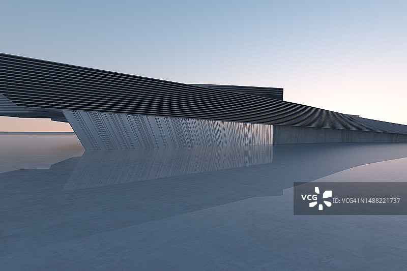 具有现代建筑的空旷广场图片素材