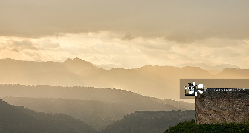 西班牙龙达的阳台景观图片素材