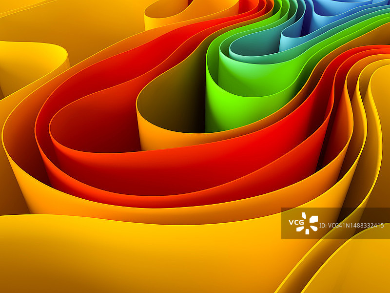 3D渲染：抽象背景图片素材