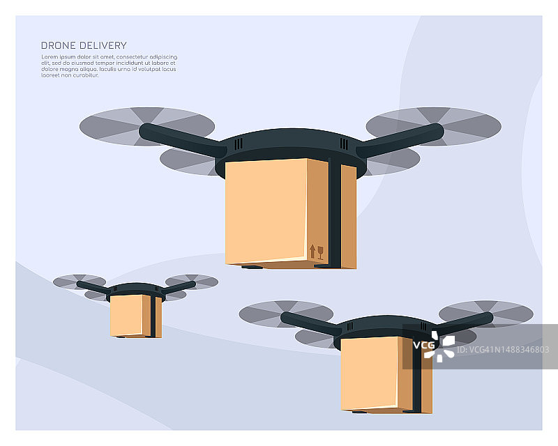 送货无人机概念图片素材