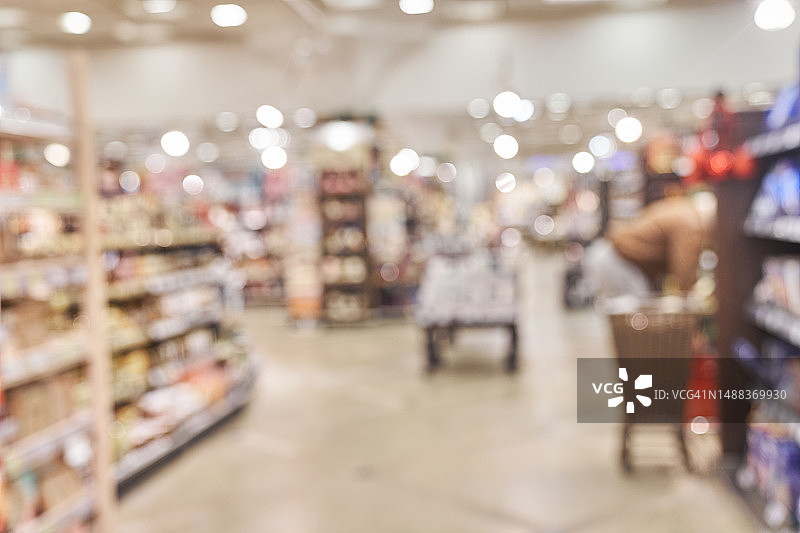 虚焦超市背景（含留白）图片素材