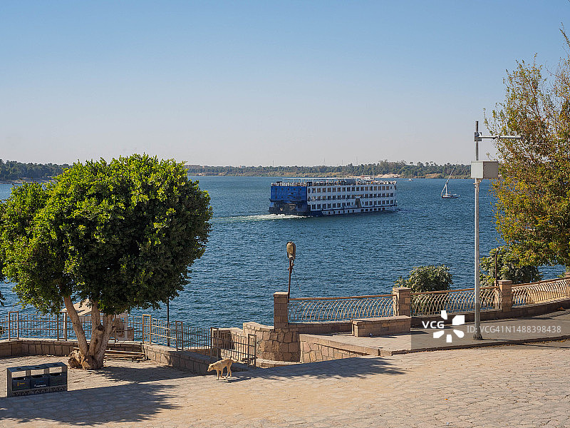 埃及孔翁波镇孔翁波神庙的尼罗河图片素材