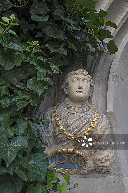 德国萨克森州上卢萨蒂亚地区格尔利茨文艺复兴雕塑门图片素材