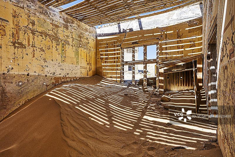 纳米比亚吕德里茨附近的科尔曼斯科普鬼镇遗址图片素材