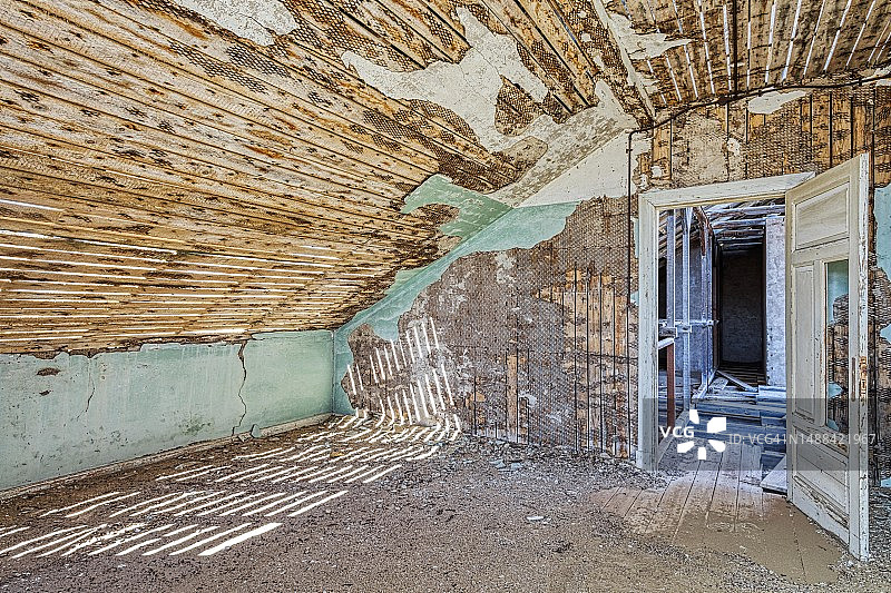 纳米比亚吕德里茨附近的科尔曼斯科普鬼镇遗址图片素材