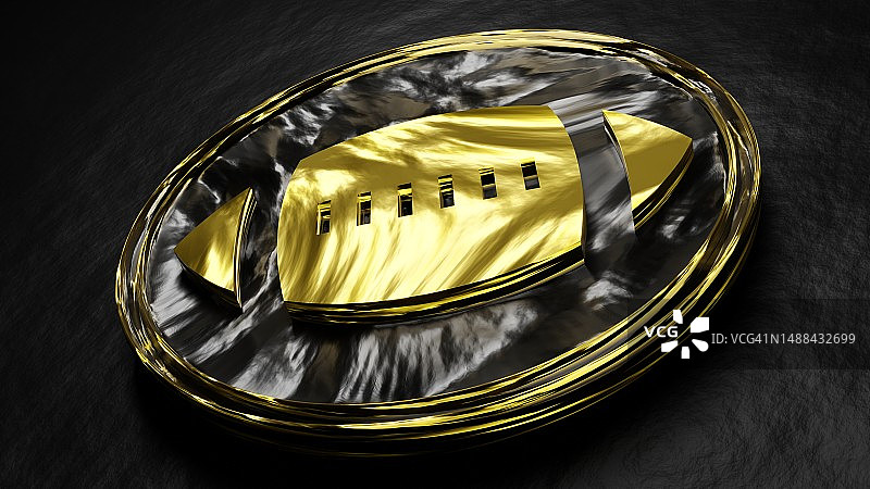 带有美式橄榄球图案的通用硬币图片素材