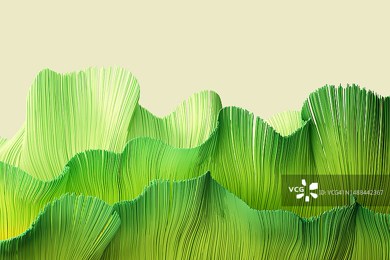 3D抽象绿色扭曲背景图片素材