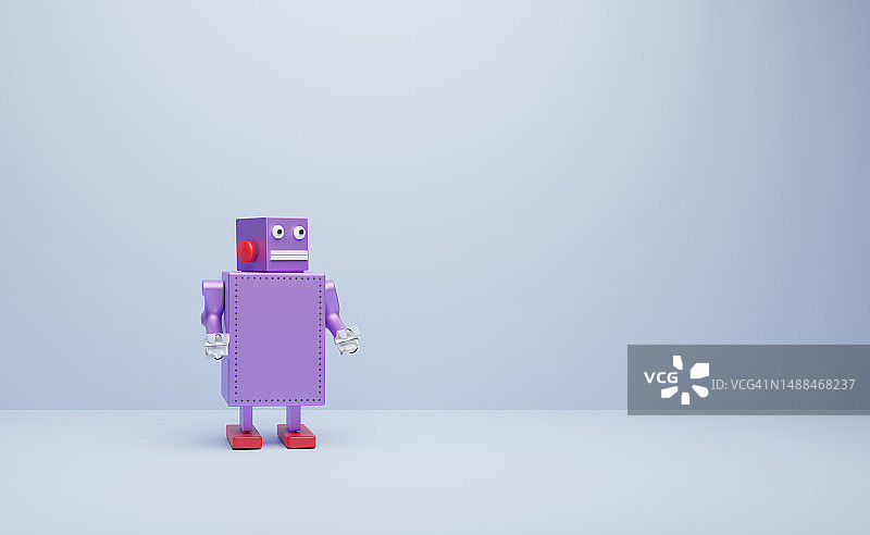 具有复制空间的AI聊天机器人概念，3D渲染图片素材
