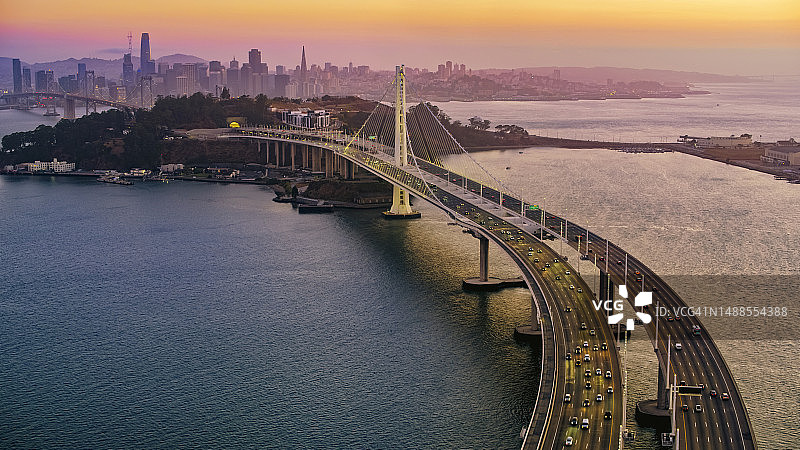 奥克兰海湾大桥景观图片素材
