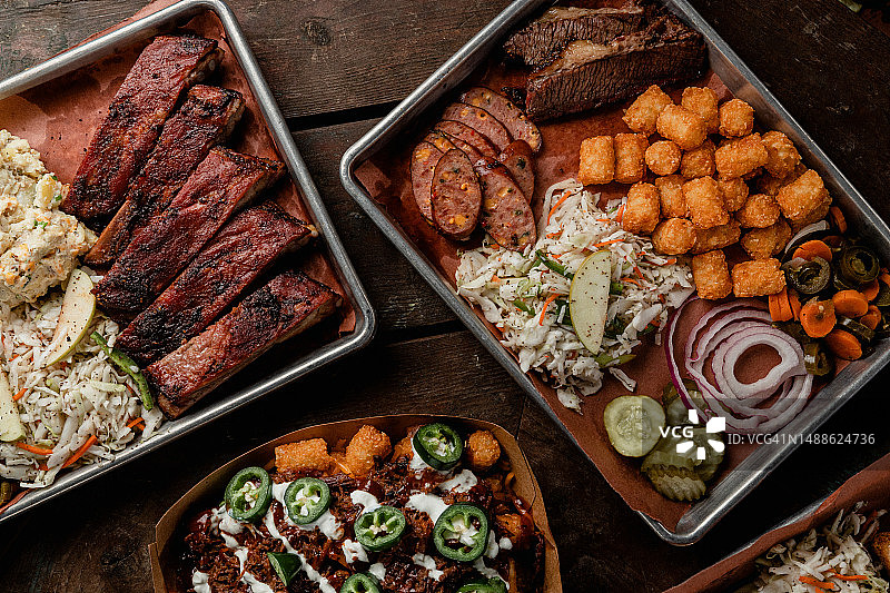 得克萨斯烧烤的桌面场景图片素材