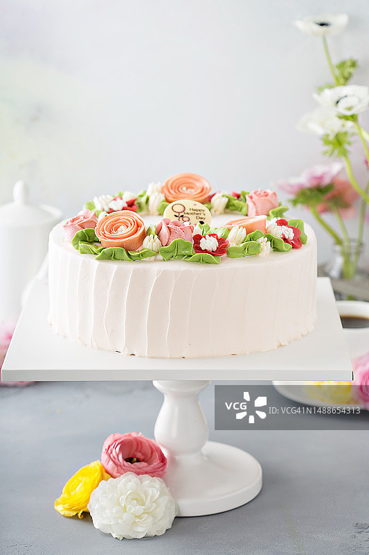 桌子上蛋糕的特写图片素材