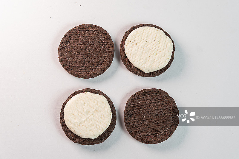 白色背景上的甜饼干，罗马尼亚图片素材