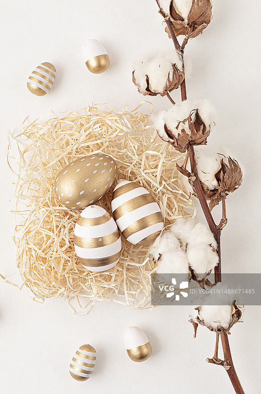 零浪费环保复活节装饰彩蛋，罗马尼亚基督教复活节假日图片素材
