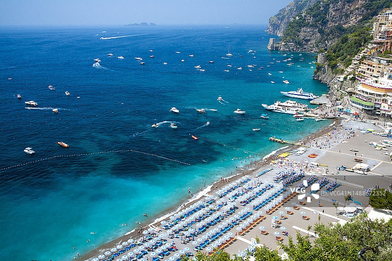 阿马尔菲海岸波西塔诺图片素材