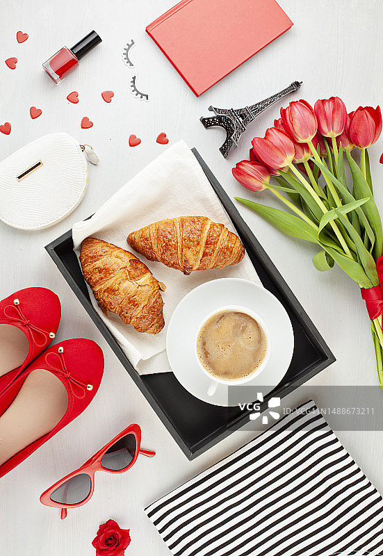 巴黎夏季假期概念图片素材