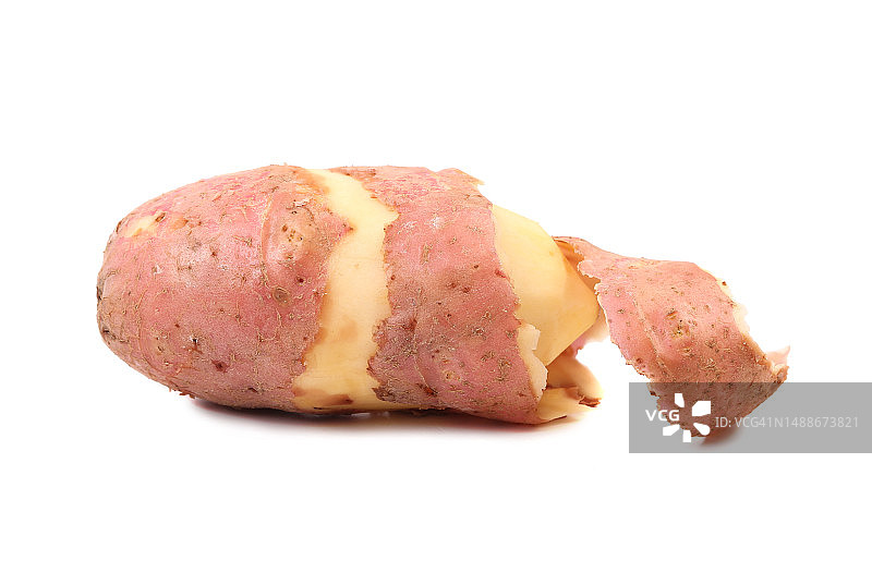 摩尔多瓦白背景下的红薯特写图片素材