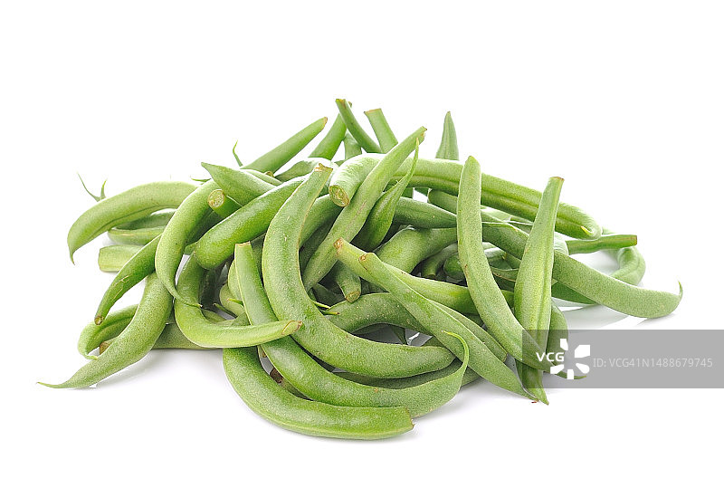 罗马尼亚白色背景四季豆特写图片素材