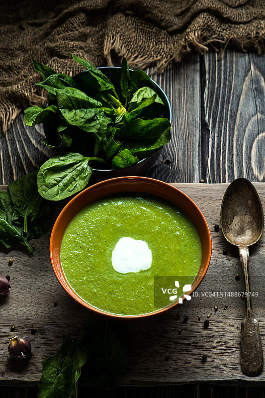 自制菠菜汤图片素材