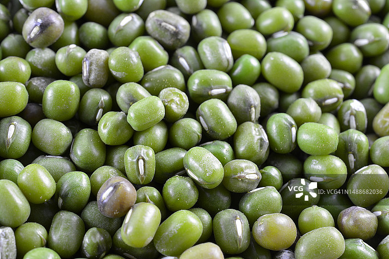 背景上的绿豆堆图片素材
