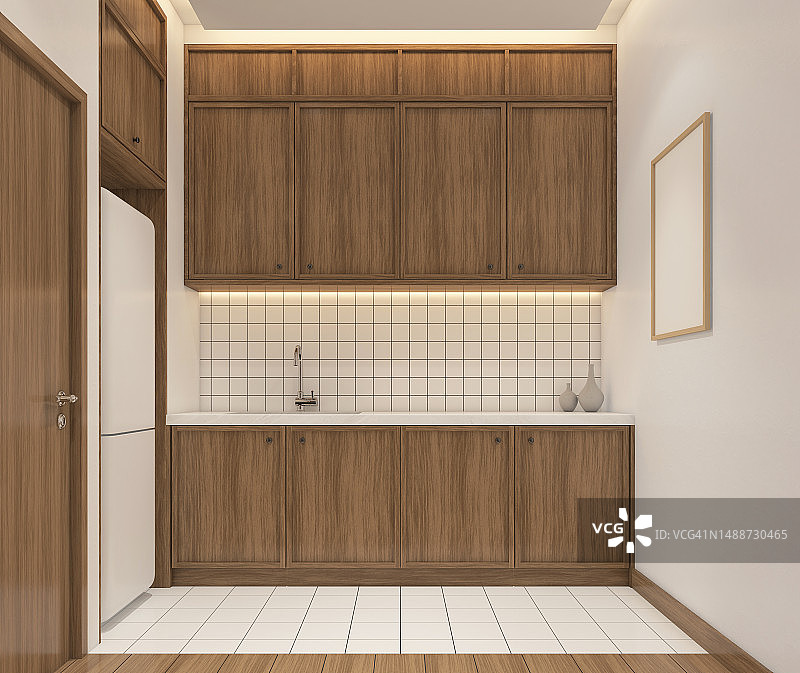 现代日式厨房图片素材