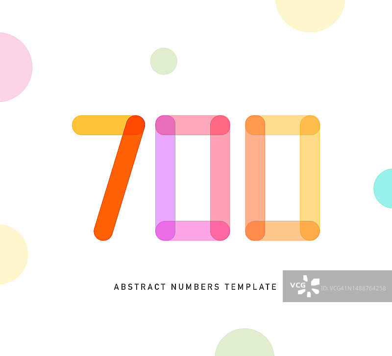 彩色抽象数字周年纪念模板矢量素材图片素材