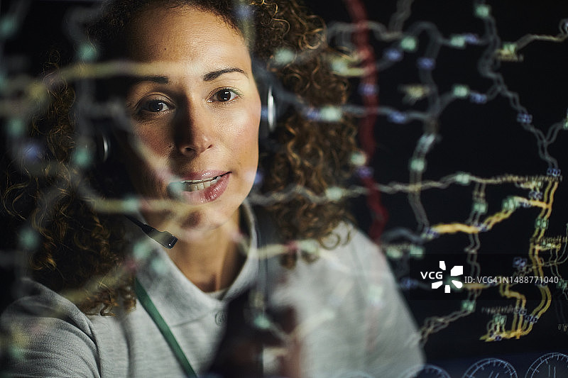 带屏幕的物流协调员图片素材