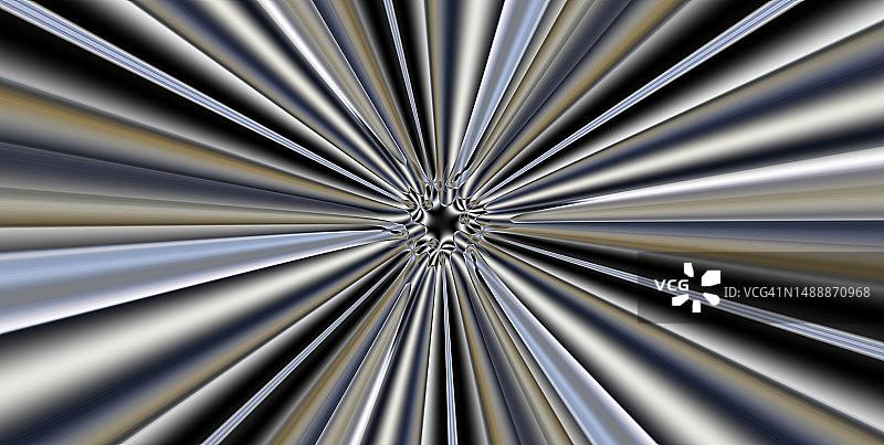 黑色背景上具有消失点的彩色闪光图片素材