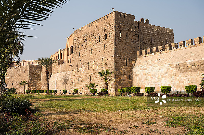 埃及开罗萨拉丁城堡的城墙图片素材