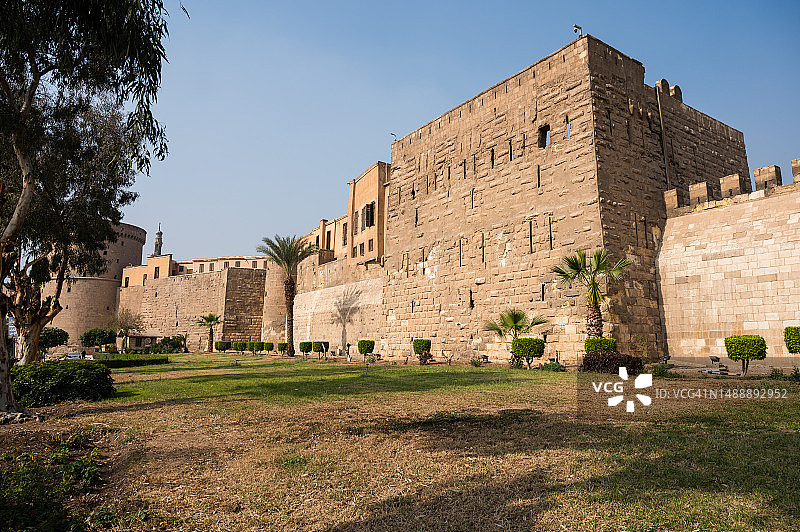 埃及开罗萨拉丁城堡的城墙图片素材