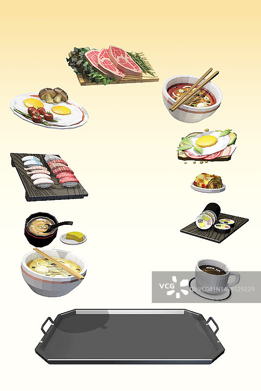 3D, CG，插图，物体，背景图片素材