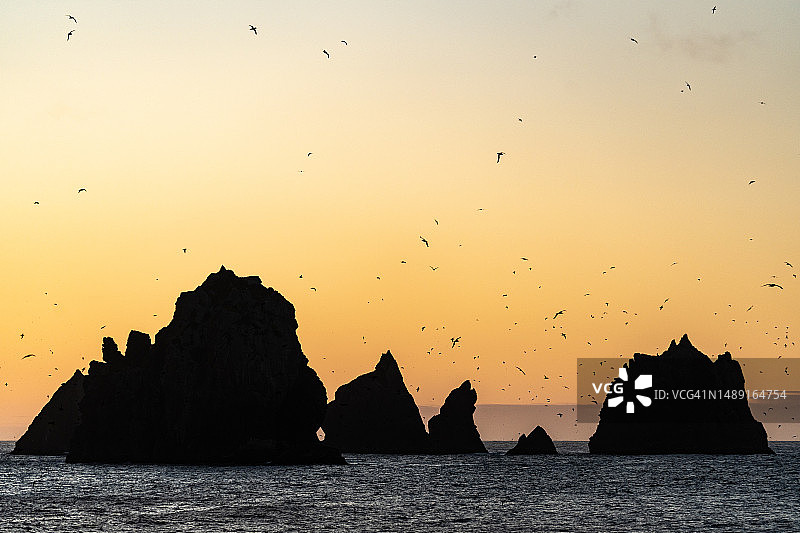 斯奈尔斯群岛黎明岩石图片素材