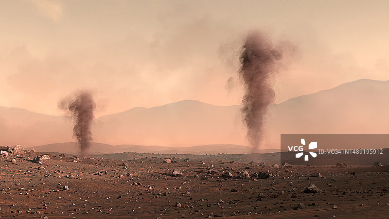 火星上的尘卷风图片素材