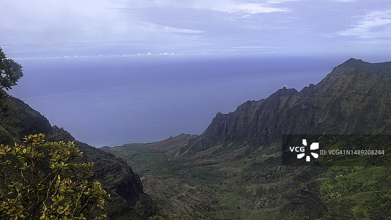 怀梅阿峡谷的Pu’u O Kila观景台图片素材