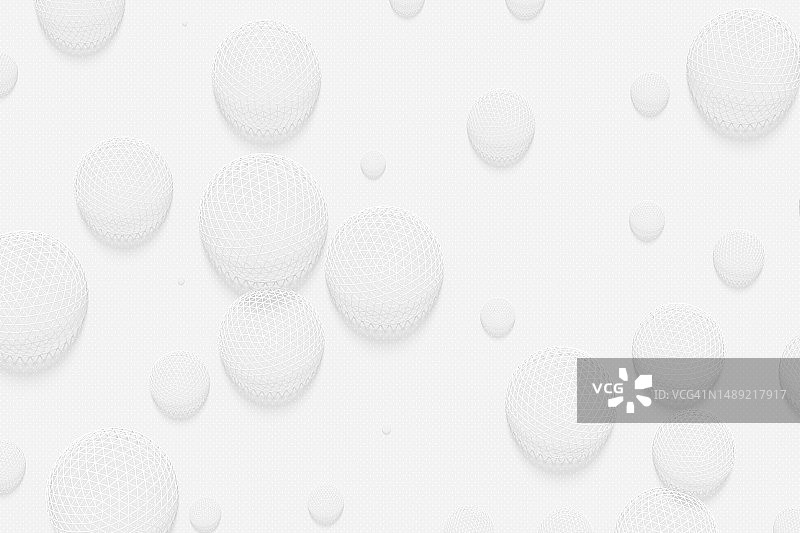 点状表面上的空心半球的白色背景图片素材