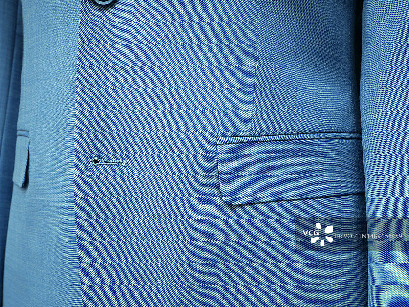 法国巴黎蓝色男士夹克特写图片素材