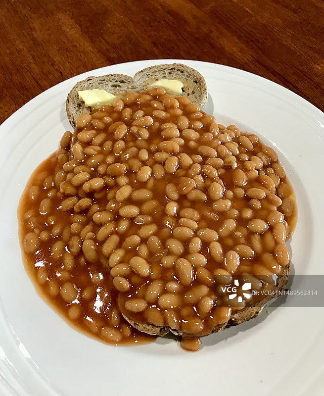 烤豆吐司图片素材