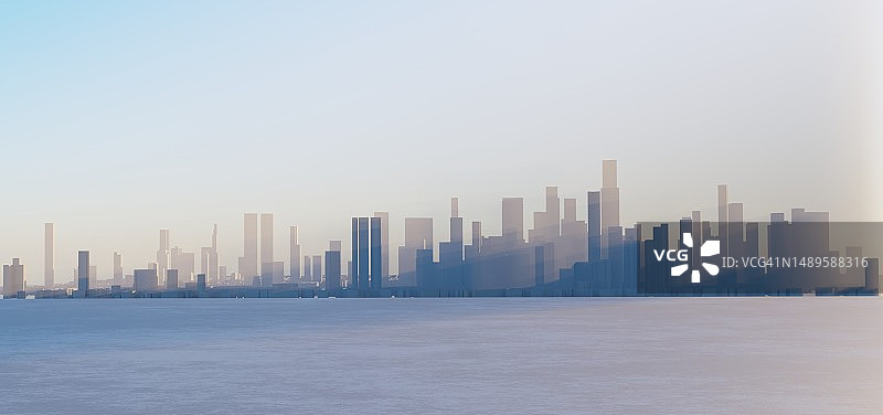 水泥城市3D渲染图片素材