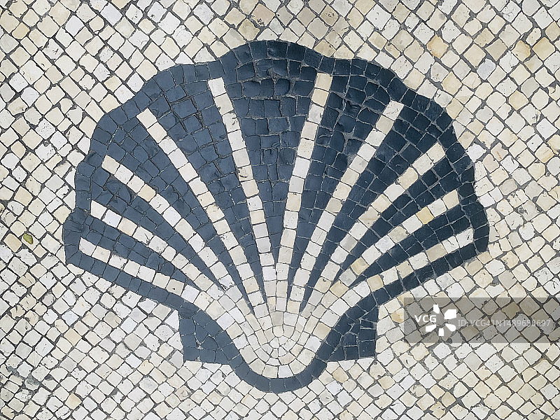 澳门葡萄牙式鹅卵石路面装饰图片素材