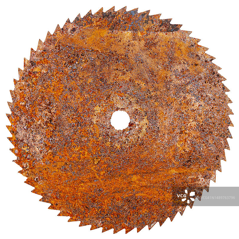 老旧生锈的圆锯片图片素材