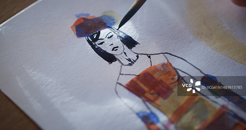 时装设计师准备新的女装设计图片素材