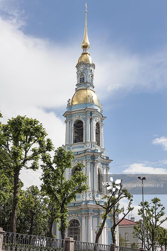 俄罗斯圣彼得堡圣尼古拉斯海军大教堂图片素材
