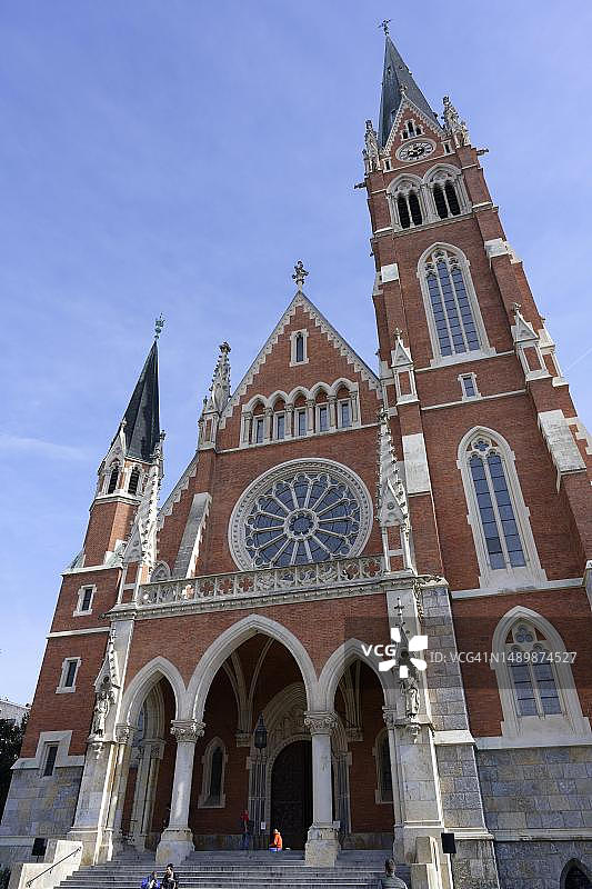 格拉茨圣心教堂，约翰内斯-茨韦格-广场，施蒂利亚州，奥地利图片素材