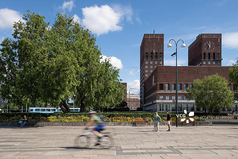 挪威奥斯陆市政厅图片素材