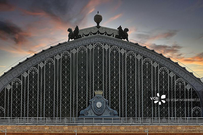 阿托查火车站，旧车站大厅，马德里，西班牙图片素材