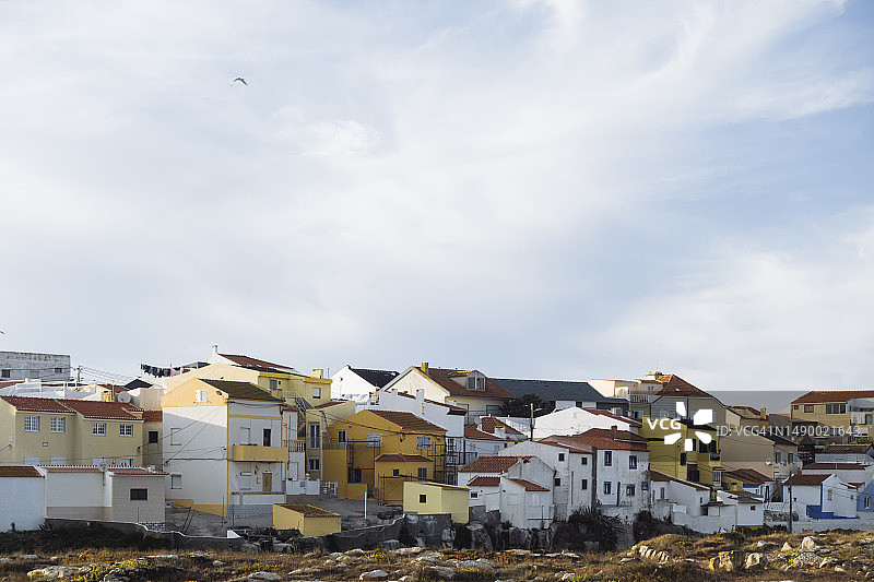 葡萄牙西海岸佩尼切住宅区充满活力的建筑图片素材