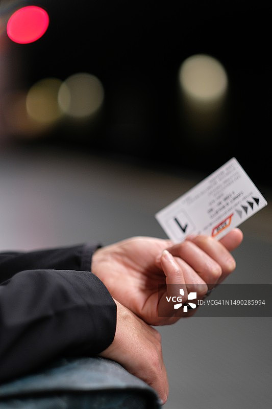 地铁票特写图片素材